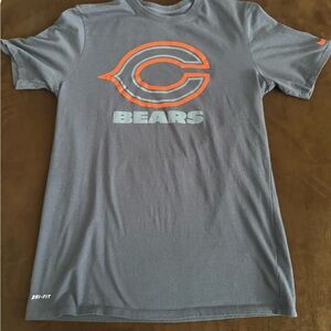 Nike Chicago Bears Gray Tee with Orange Logo